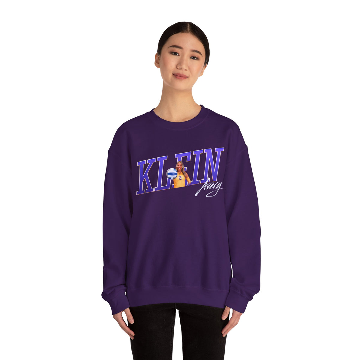 Avery Klein Cursive Combo Crewneck Sweatshirt