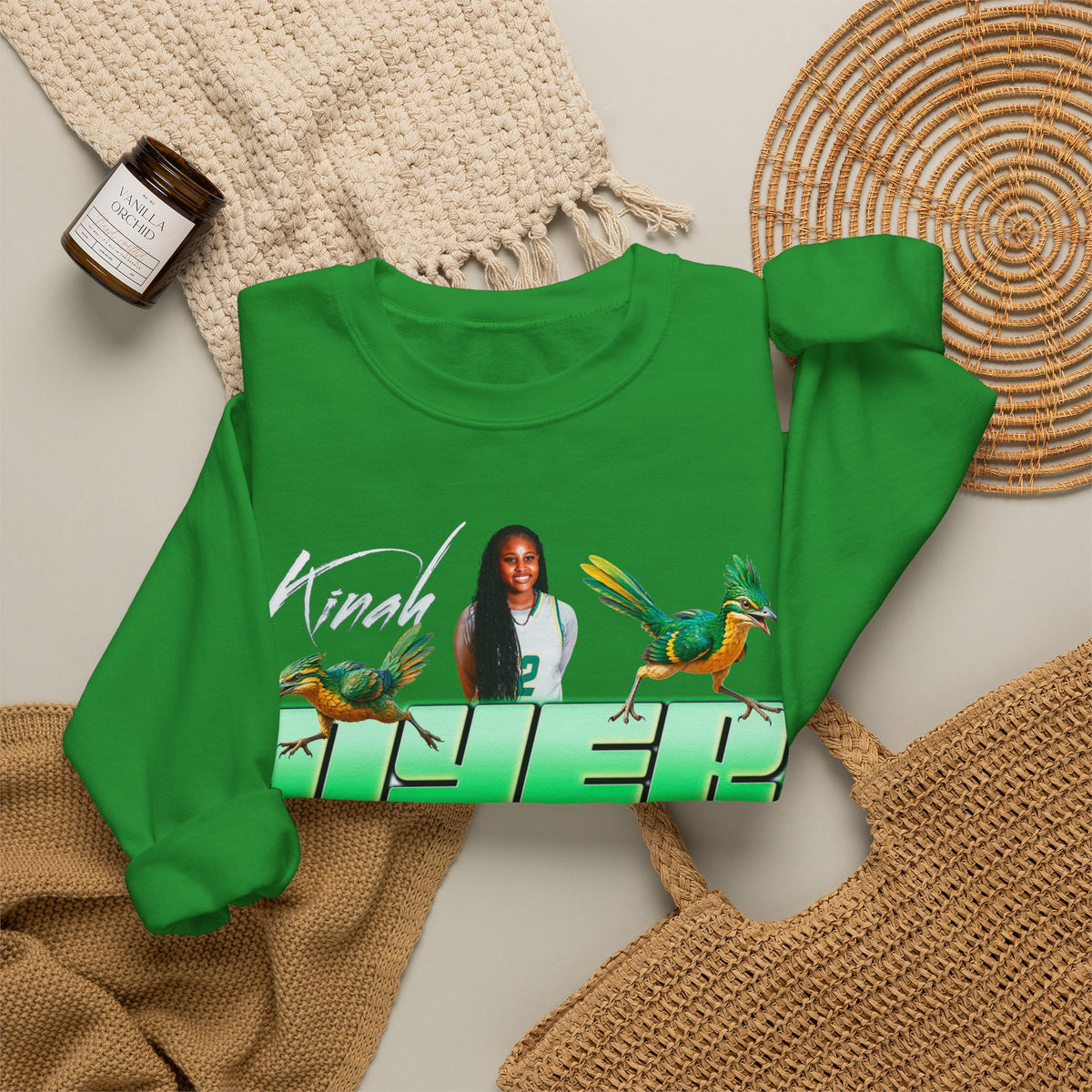 Kinah Dyer Big Last Name Crewneck Sweatshirt
