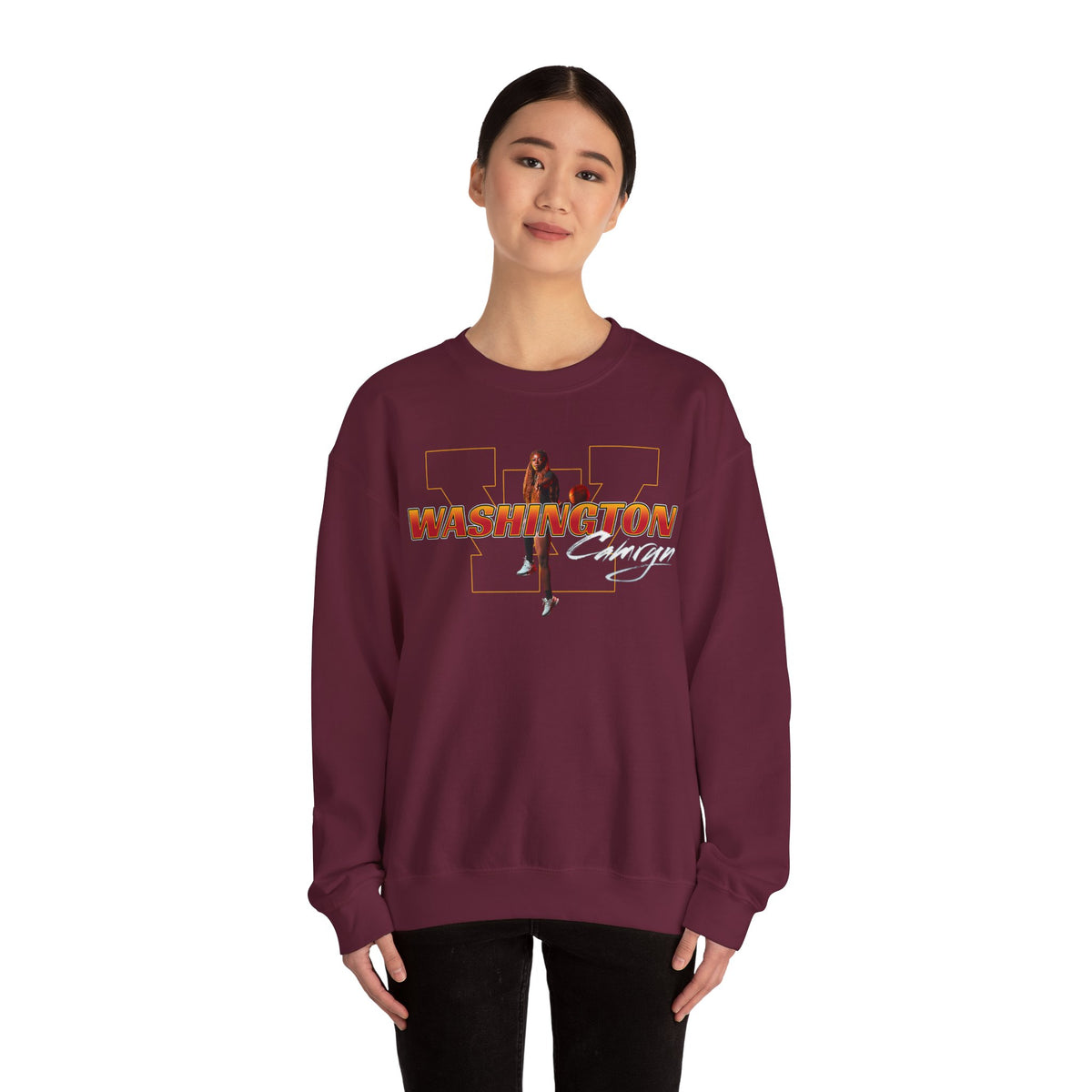Camryn Washington Big Last Name Crewneck Sweatshirt