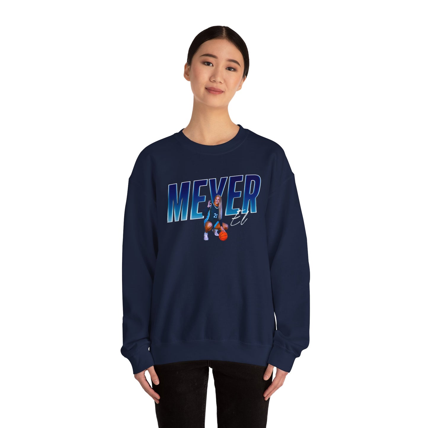 Copy of El Meyer Cursive Combo Colored Crewneck Sweatshirt