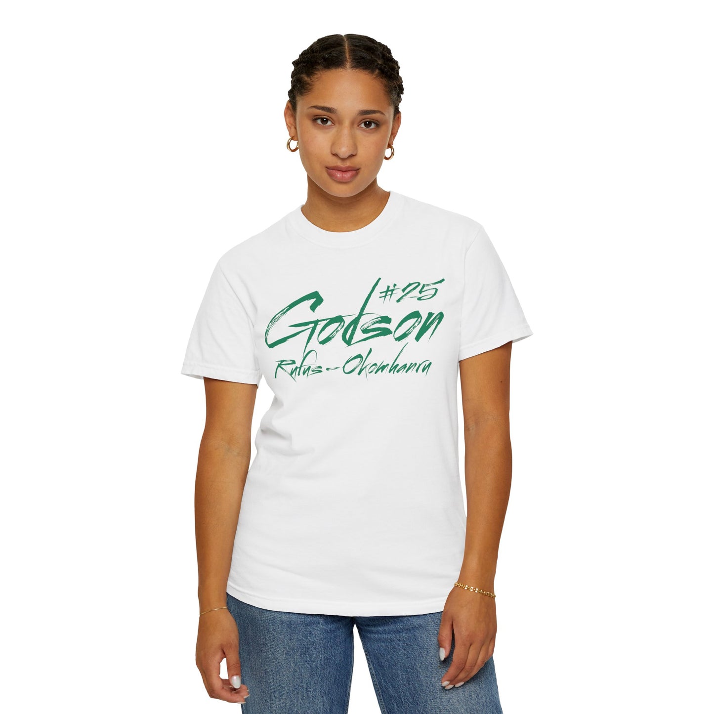 Godson Rufus-Okomhanru Cursive Name & Number Premium Tee