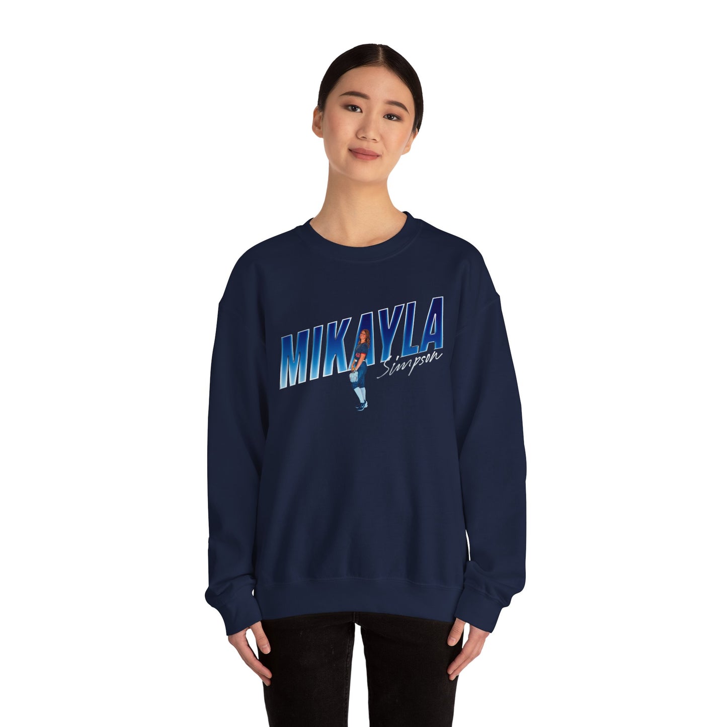 Mikayla Simpson Cursive Combo Crewneck Sweatshirt