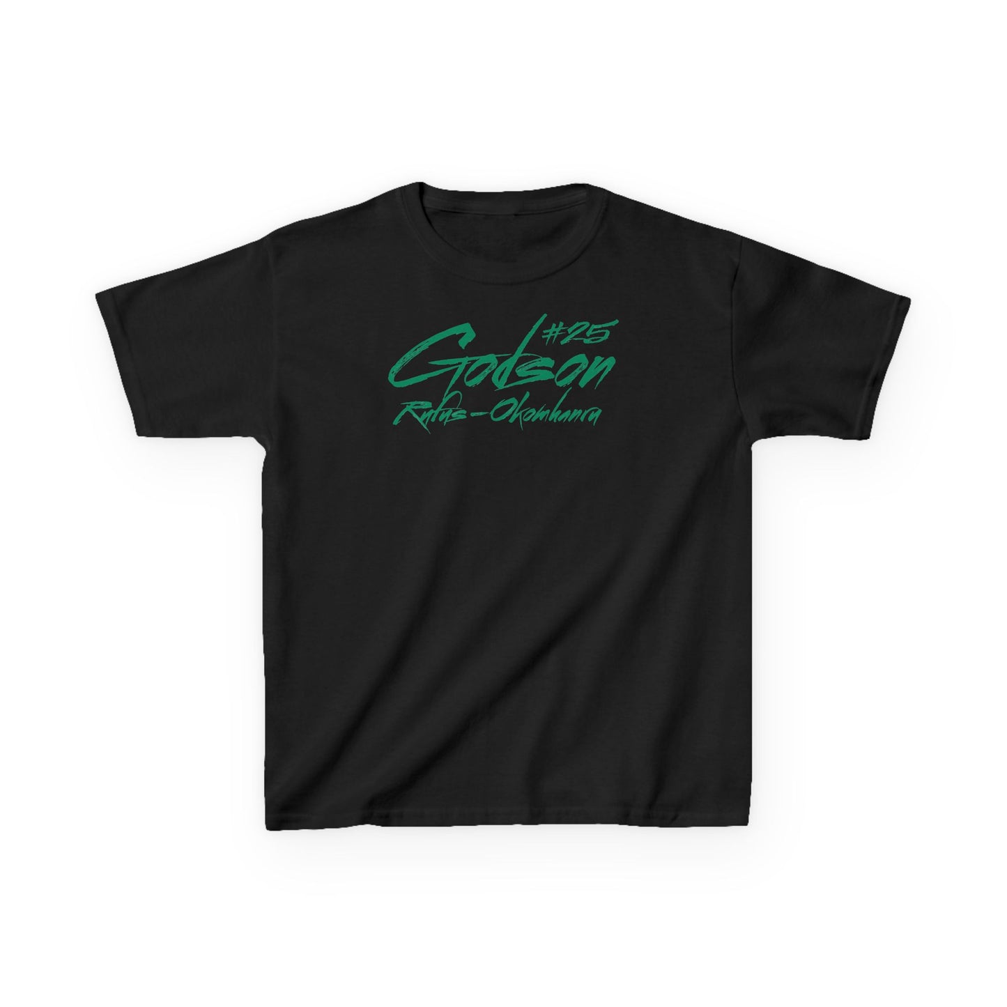 Godson Rufus-Okomhanru Cursive Name & Number Kids Tee
