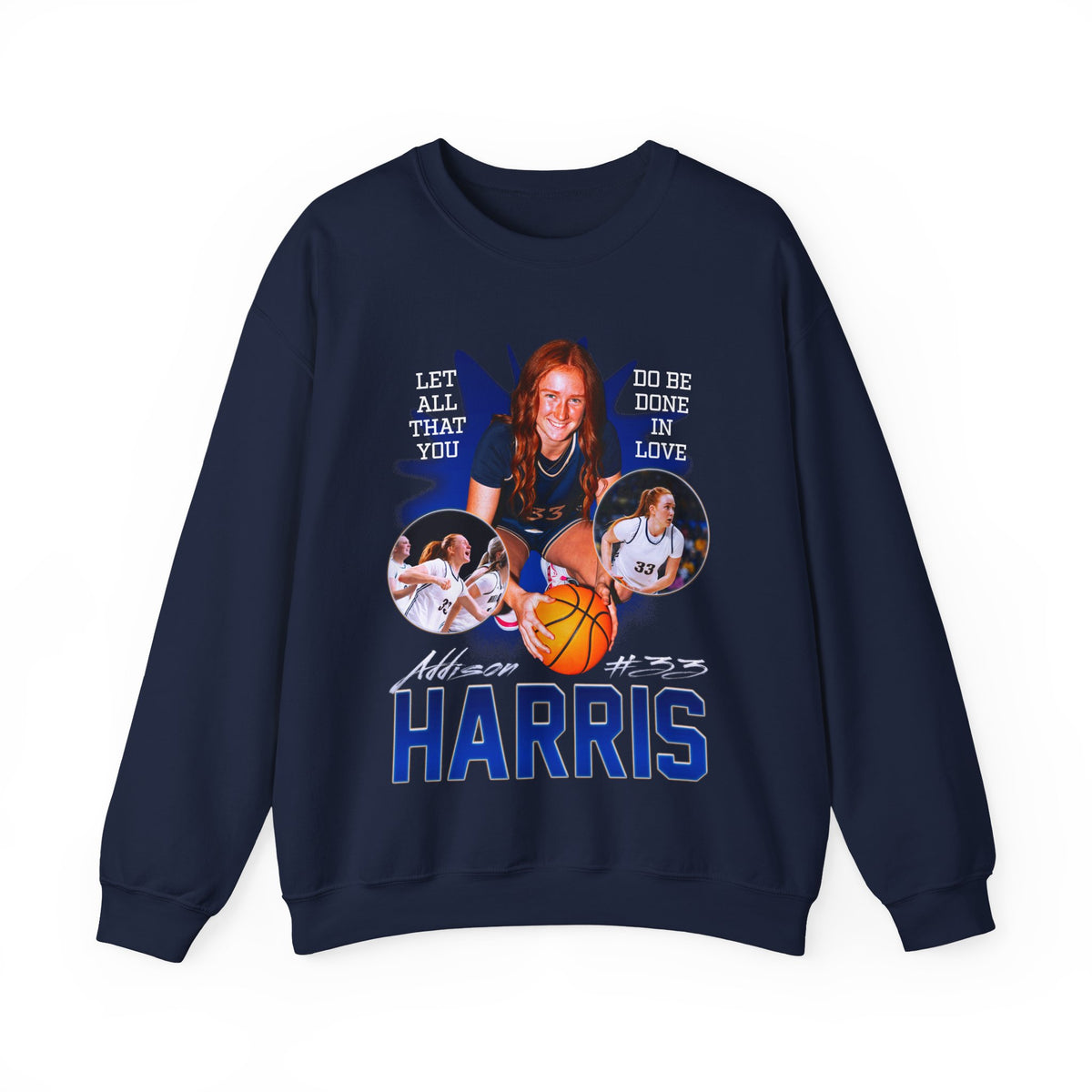 Addison Harris Featured Quote Crewneck Sweatshirt