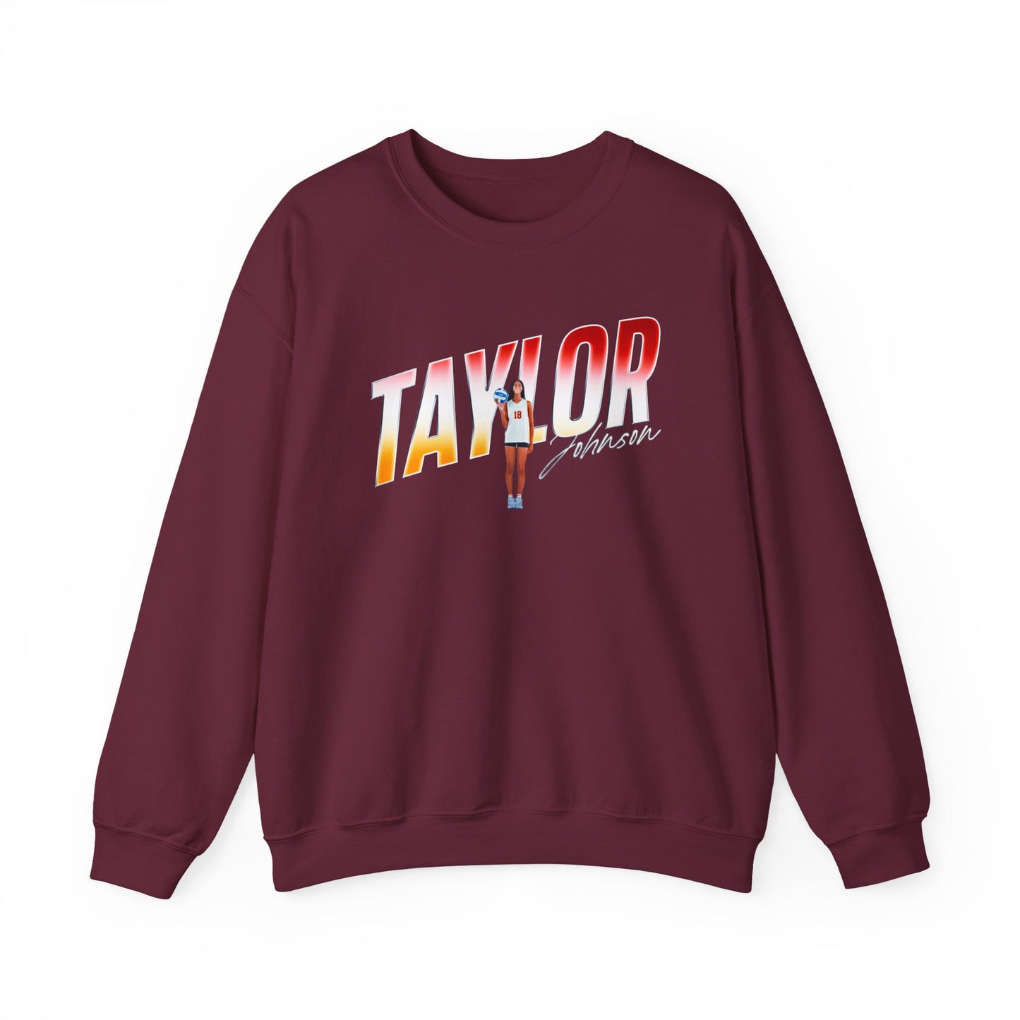 Taylor Johnson Cursive Combo Crewneck Sweatshirt