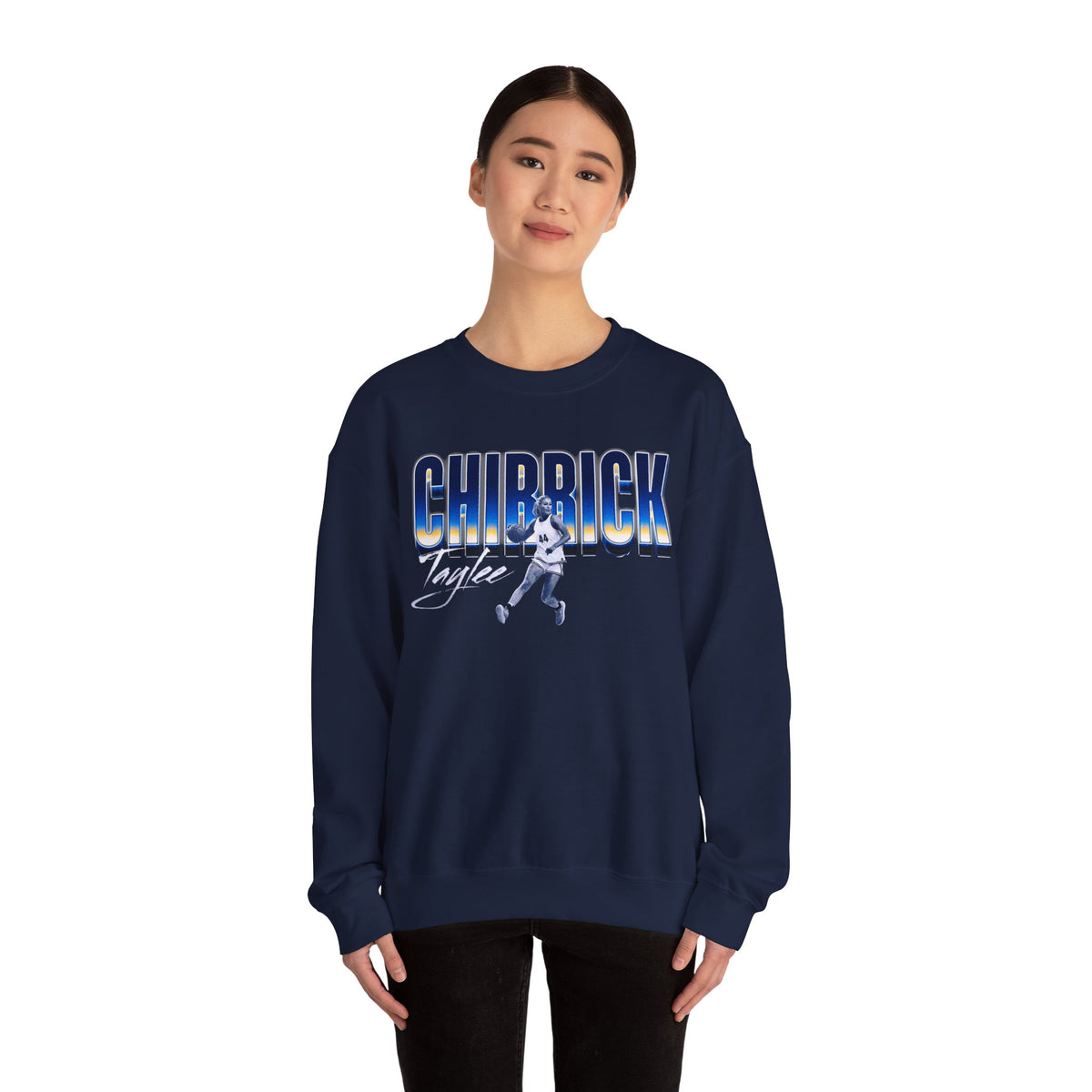 Taylee Chirrick Curved Combo Colored Crewneck Sweatshirt