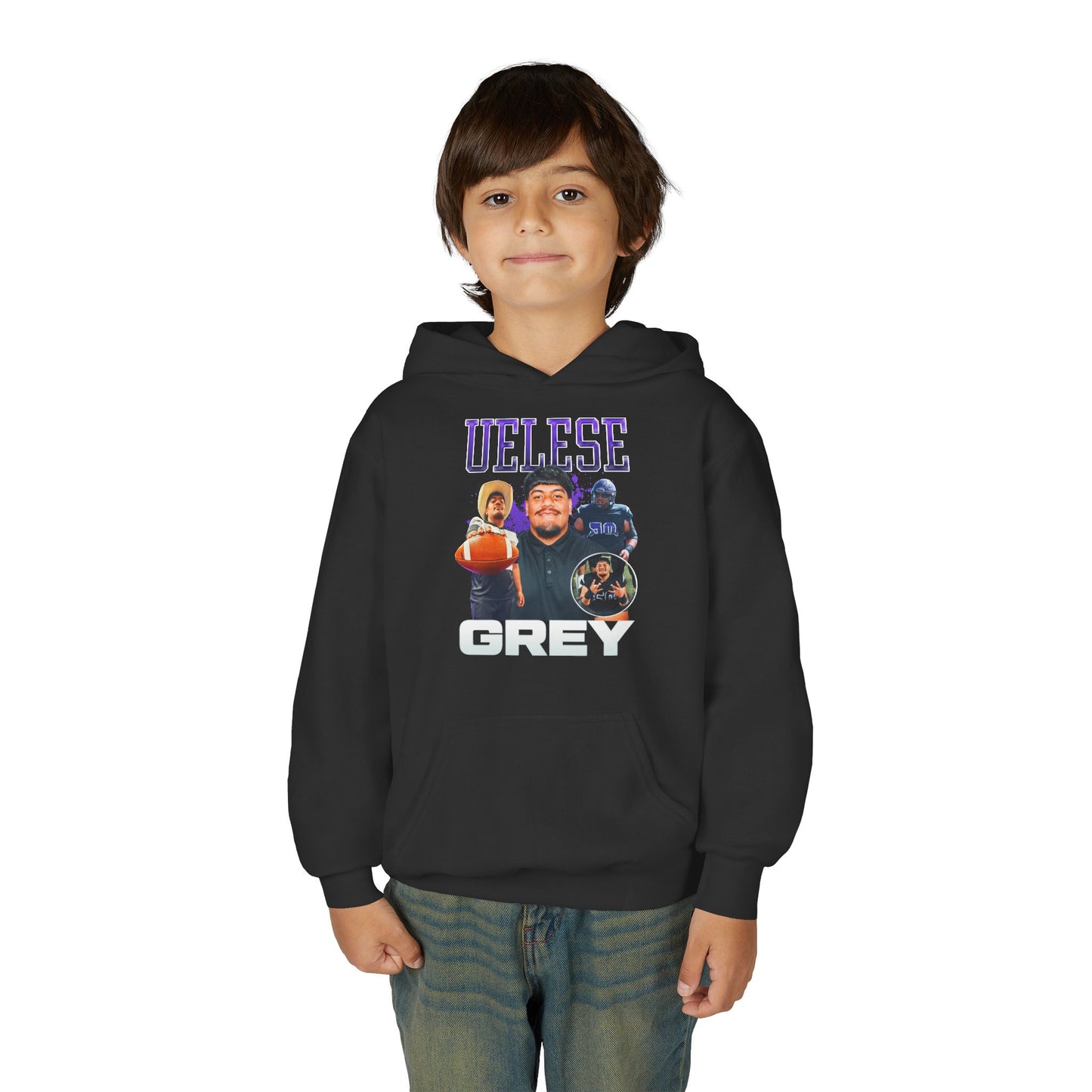 Uelese Grey Kids Hoodie