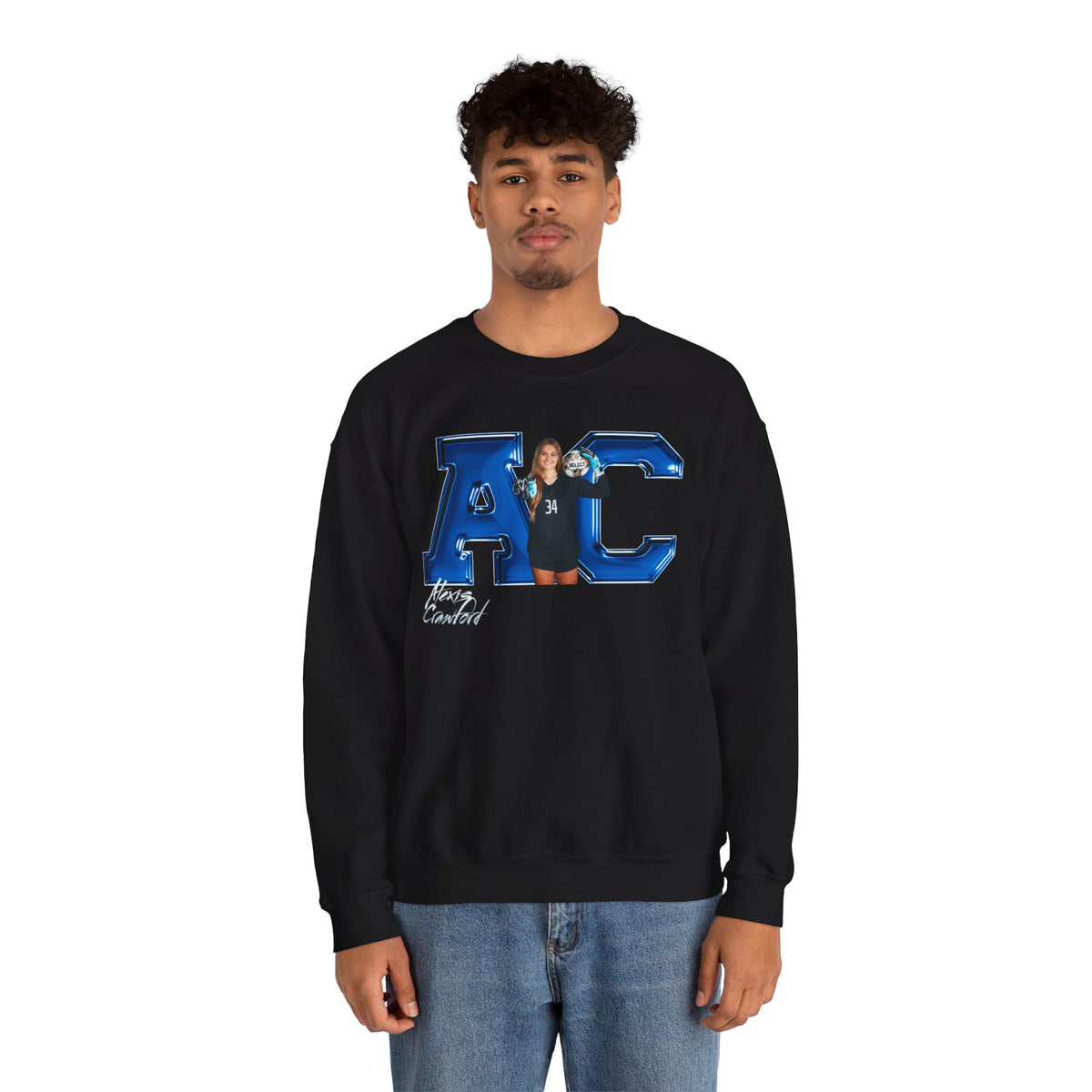 Alexis Crawford Big Initials Crewneck Sweatshirt