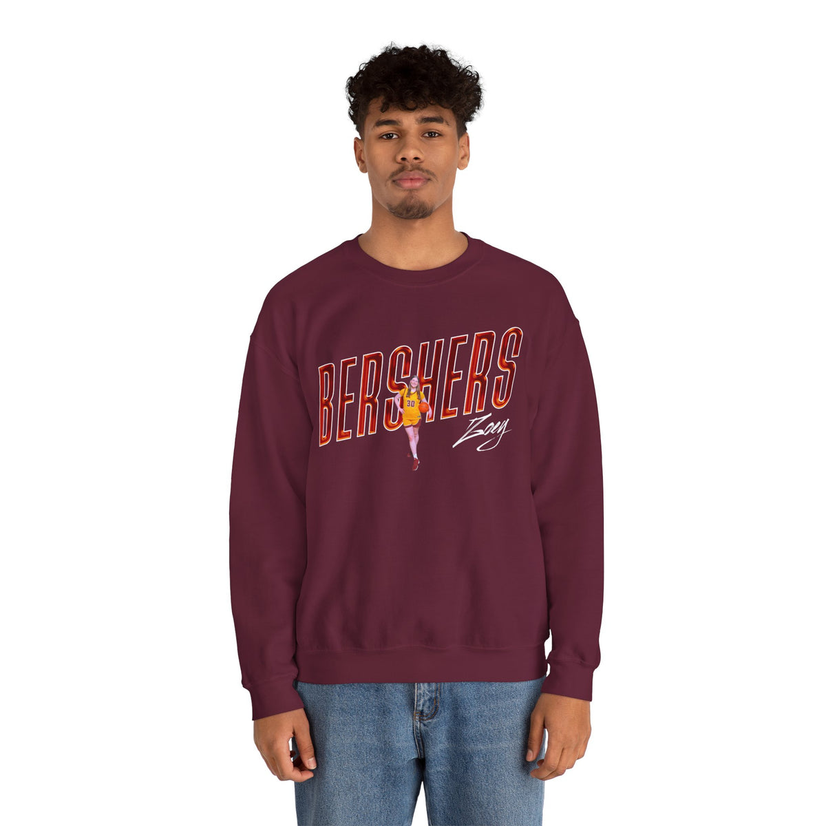 Zoey Bershers Cursive Combo Colored Crewneck Sweatshirt