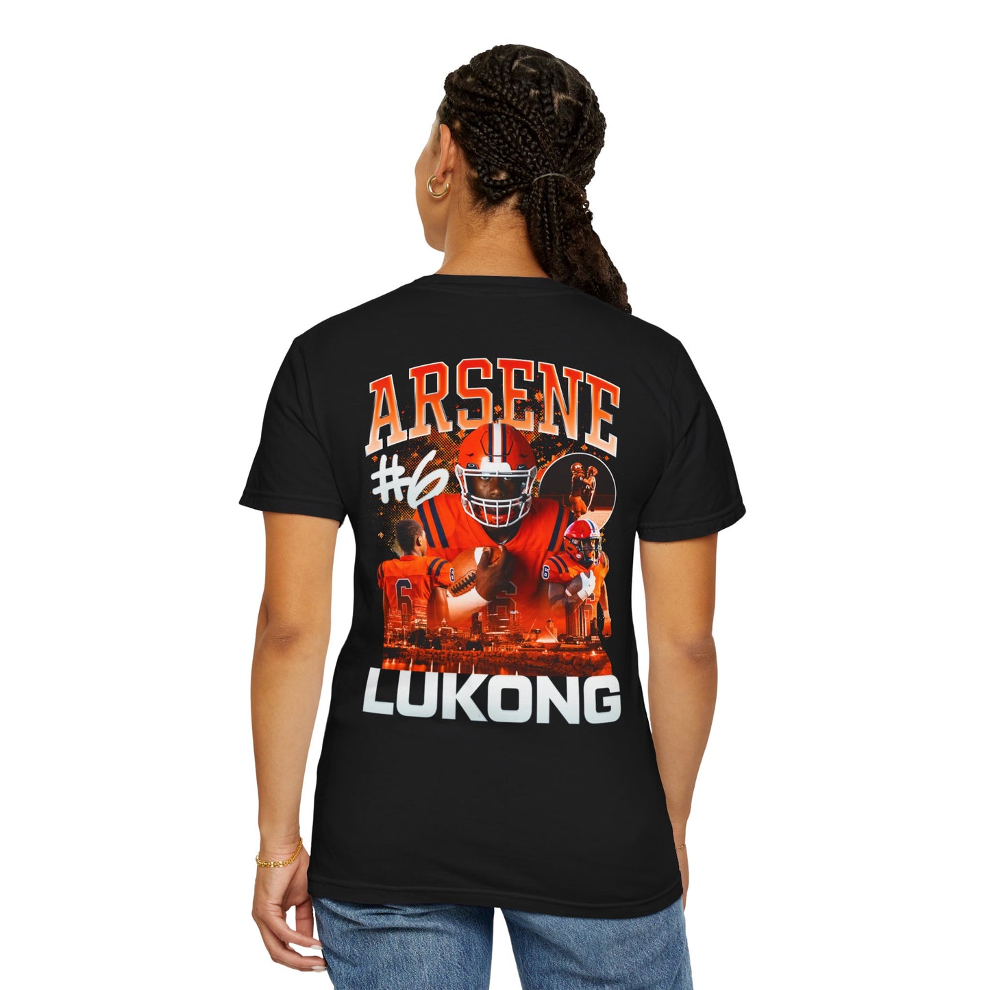 Arsene Lukong Logo Front & Back Premium Tee