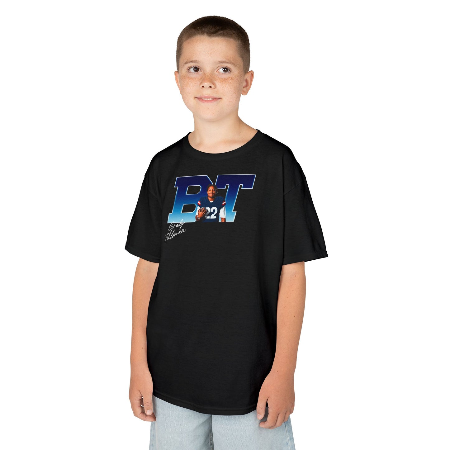 Brady Tillman Big Initials Colored Kids Tee