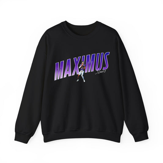Maximus Sims Cursive Combo Colored Crewneck Sweatshirt