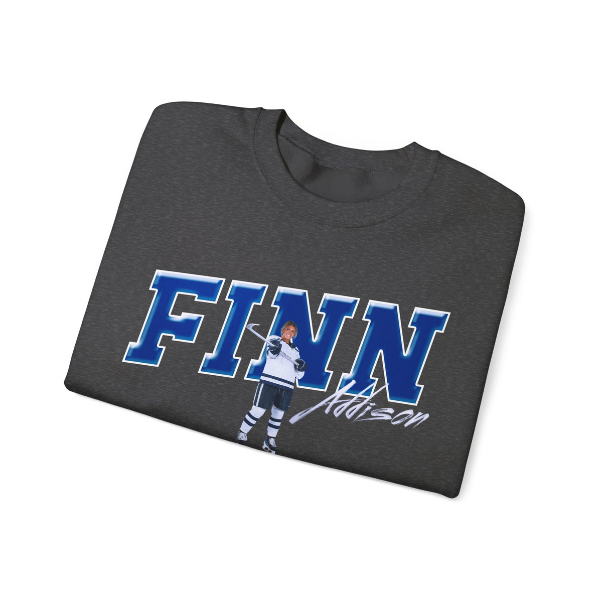 Addison Finn Cursive Combo Colored Crewneck Sweatshirt