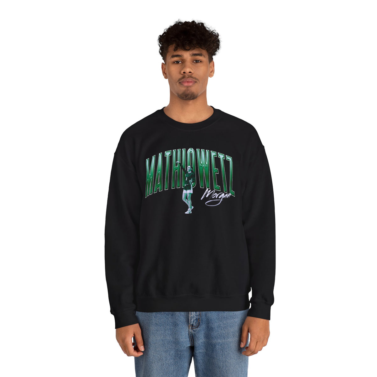 Morgan Mathiowetz Curved Combo Colored Crewneck Sweatshirt