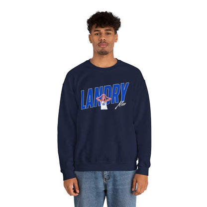 Landry Allen Cursive Combo Colored Crewneck Sweatshirt