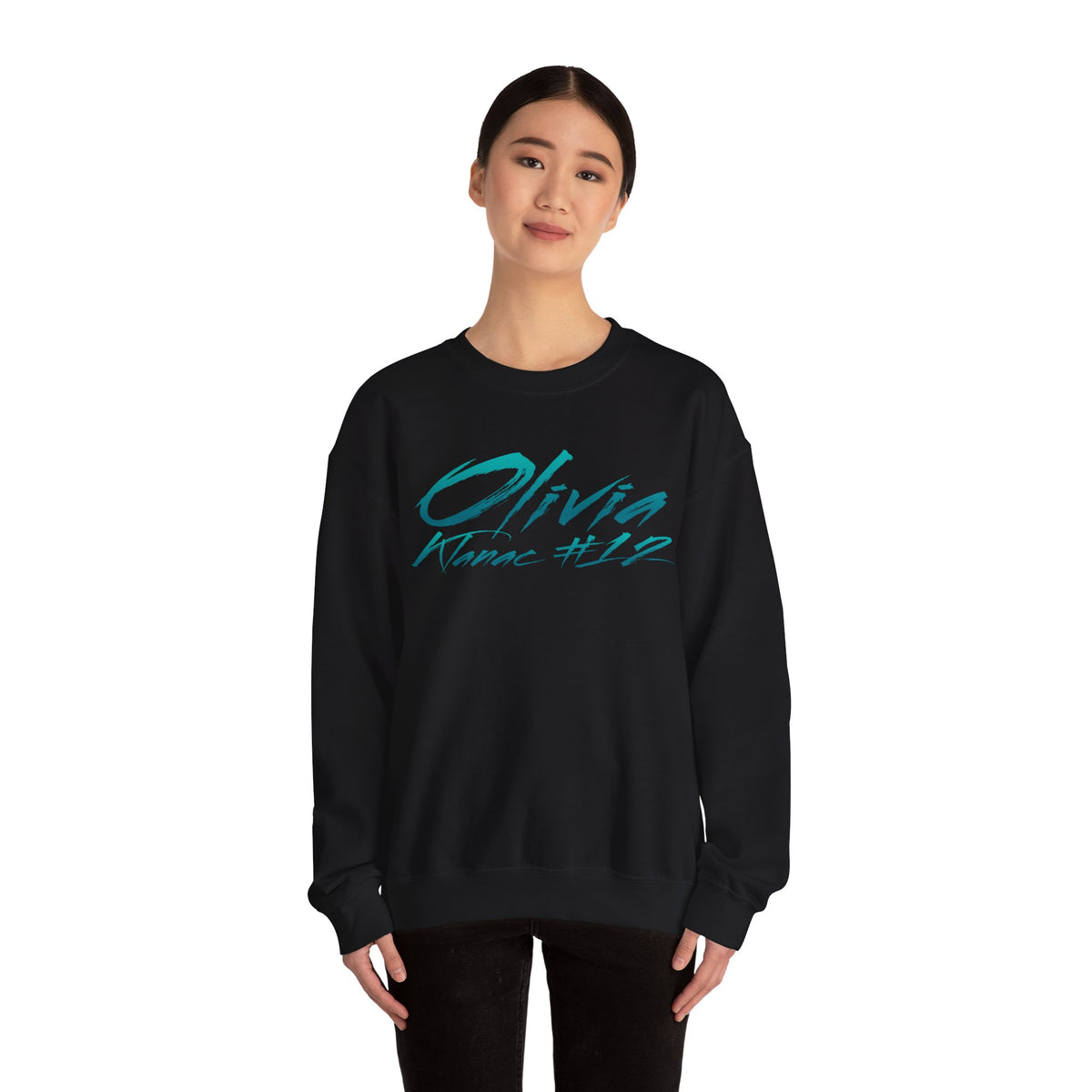 Olivia Klanac Cursive Name & Number Crewneck Sweatshirt