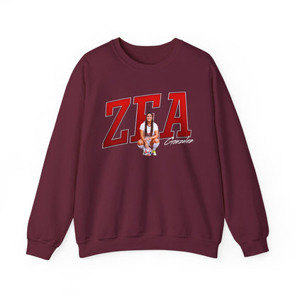 Zea Gonzalez Cursive Combo Colored Crewneck Sweatshirt