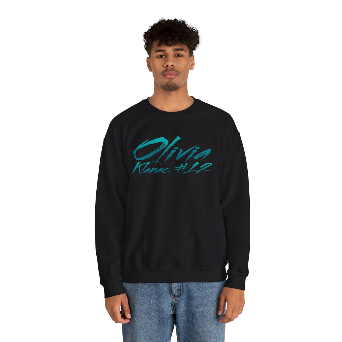 Olivia Klanac Cursive Name & Number Crewneck Sweatshirt