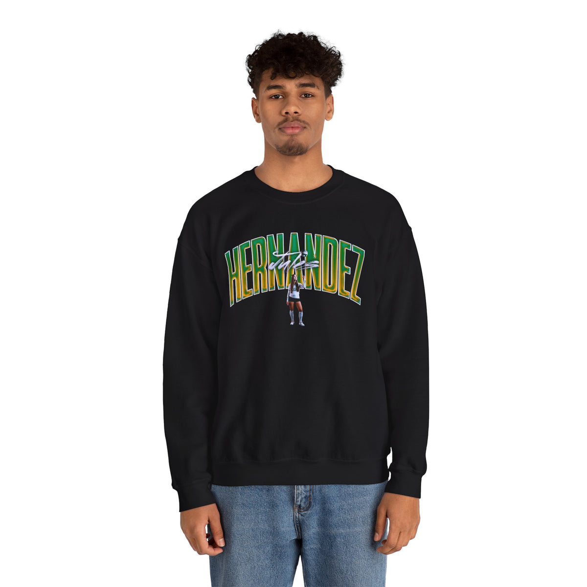 Jules Hernandez Cursive Name & Number Crewneck Sweatshirt