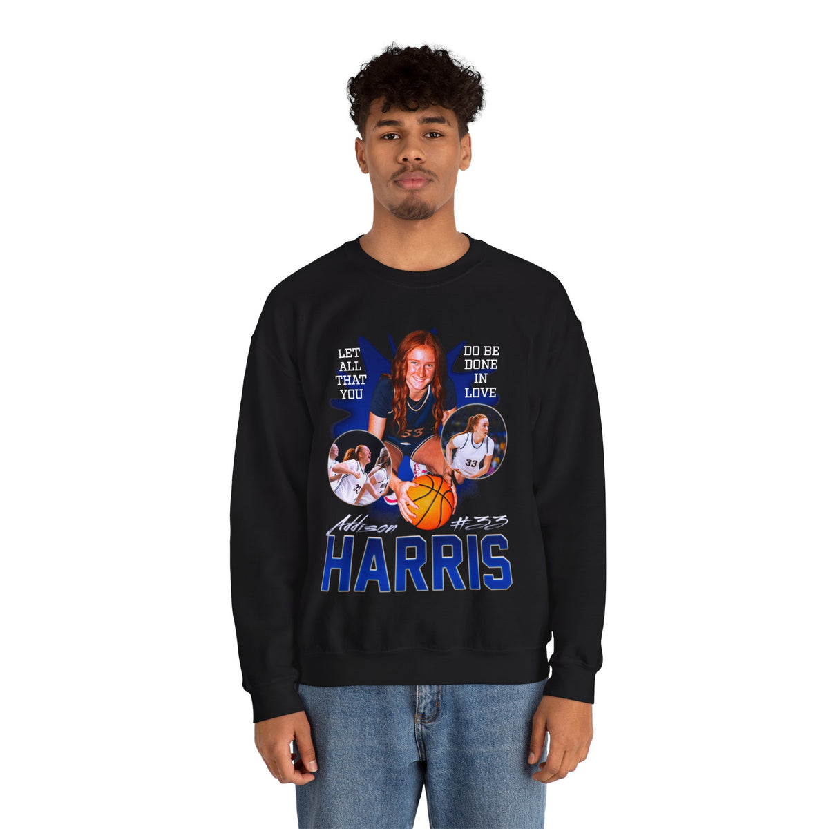 Addison Harris Featured Quote Crewneck Sweatshirt