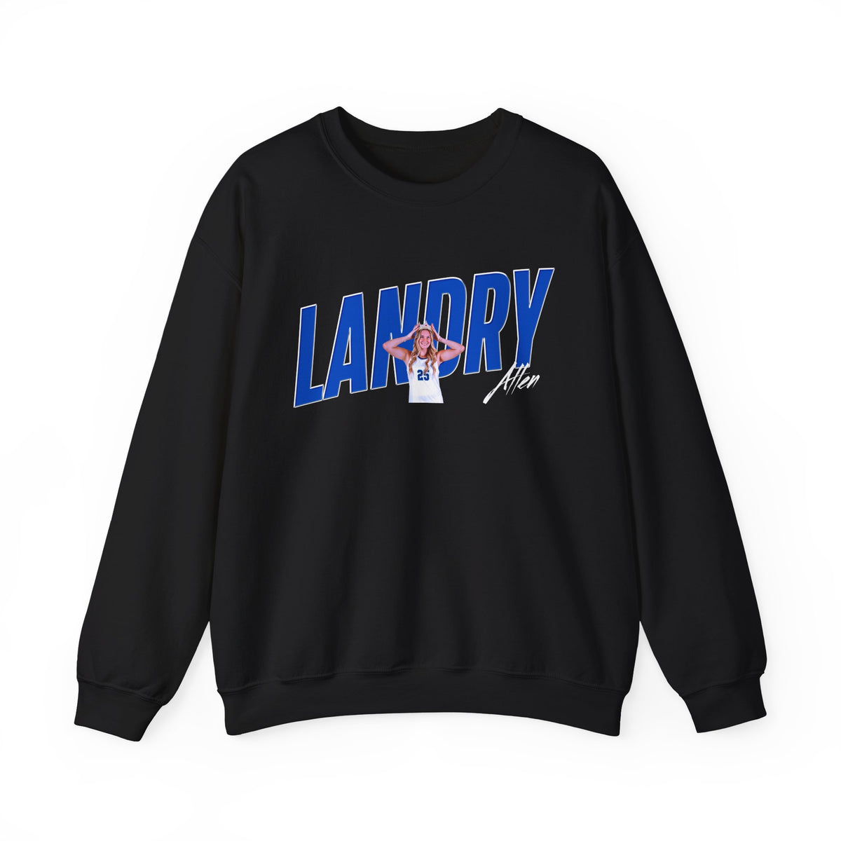 Landry Allen Cursive Combo Colored Crewneck Sweatshirt
