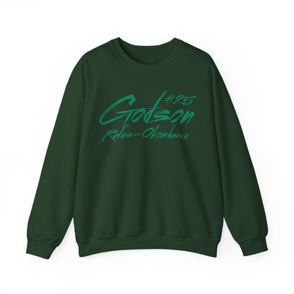 Godson Rufus-Okomhanru Cursive Name & Number Crewneck Sweatshirt