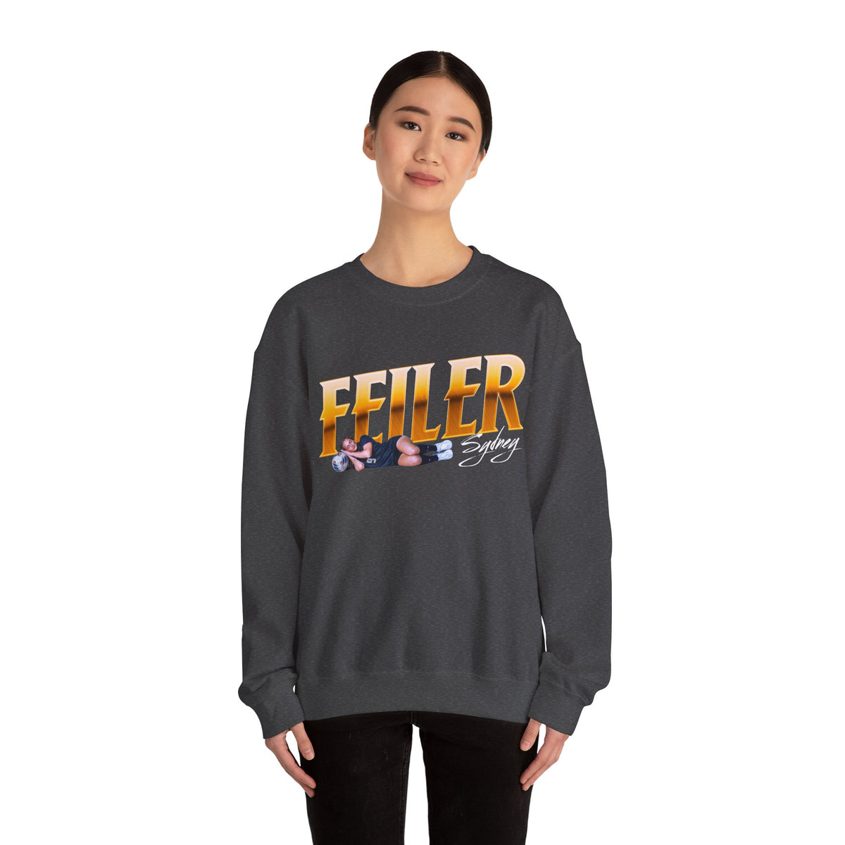 Sydney Feiler Cursive Combo Colored Crewneck Sweatshirt