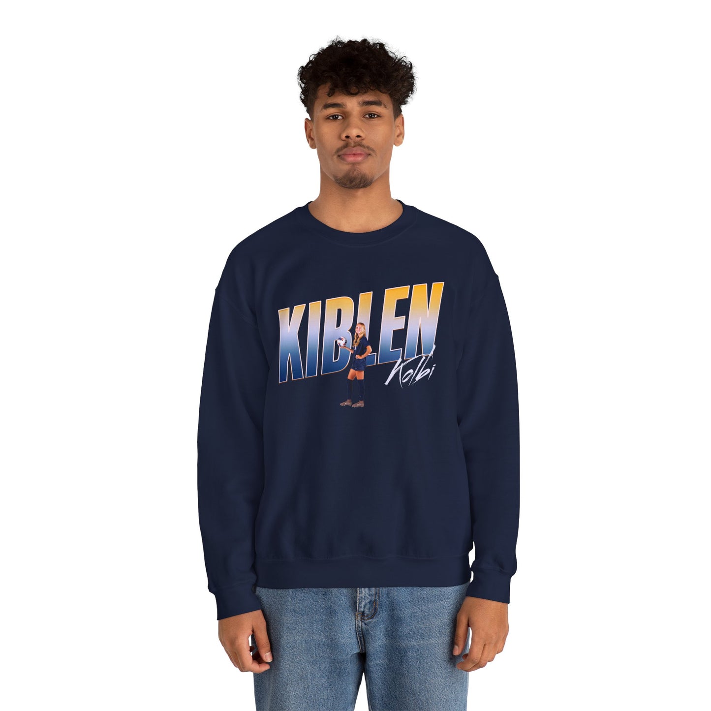 Kolbi Kiblen Cursive Combo Colored Crewneck Sweatshirt