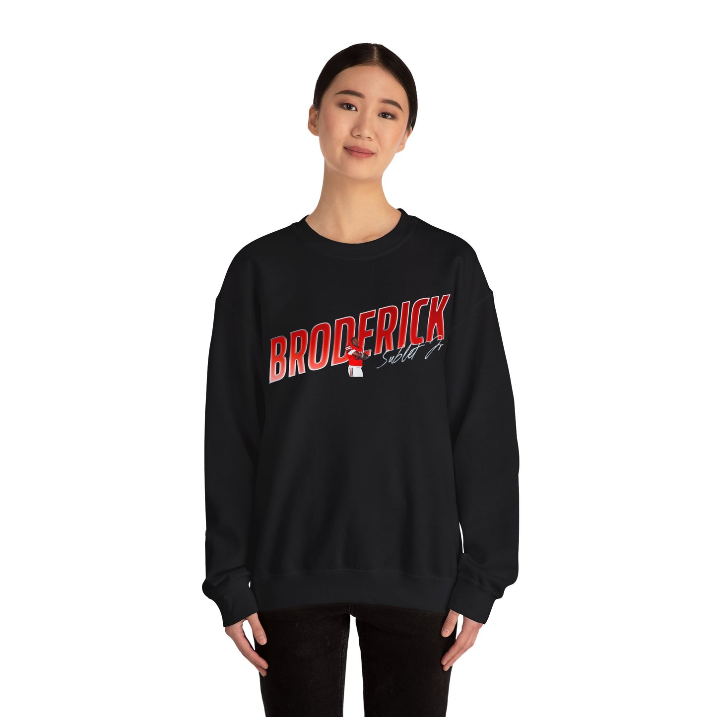 Broderick Sublet Jr. Cursive Combo Crewneck Sweatshirt