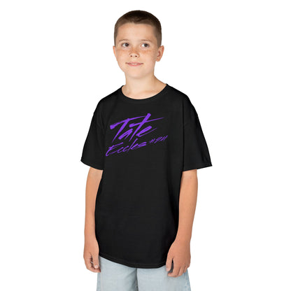 Tate Eccles Cursive Name & Number Kids Tee
