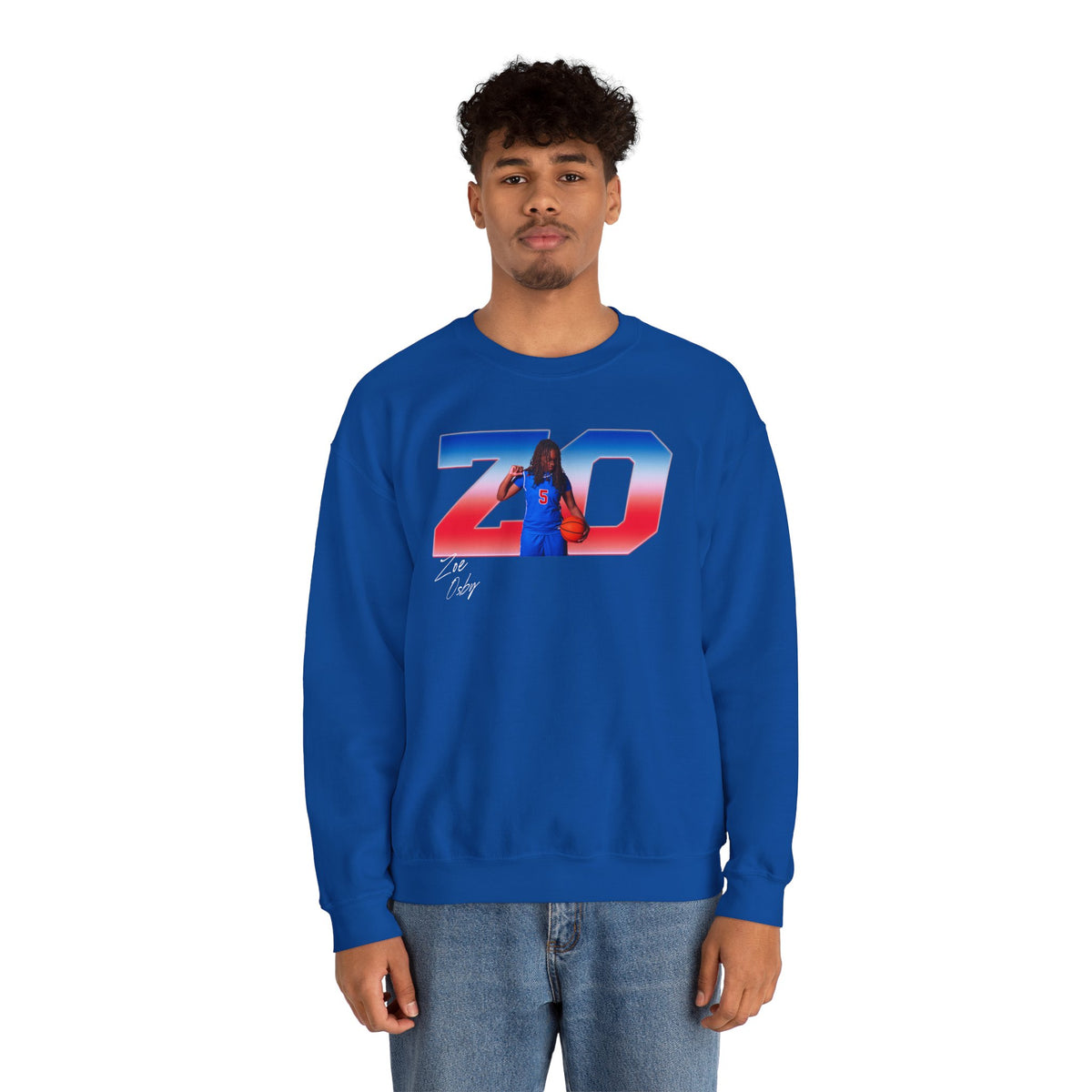 Zoe Osby Big Initials Crewneck Sweatshirt