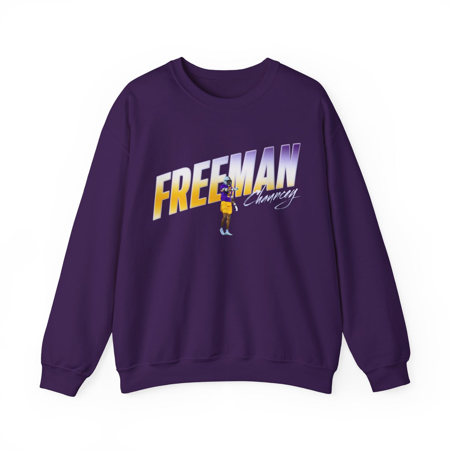 Chauncey Freeman Cursive Combo Colored Crewneck Sweatshirt