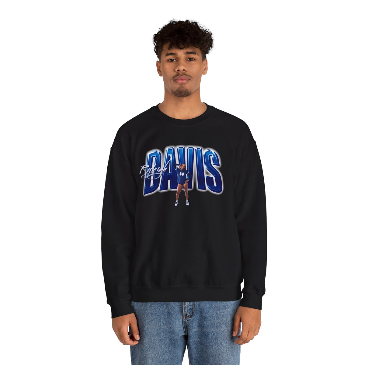 Ryleigh Davis Curved Combo Colored Crewneck Sweatshirt