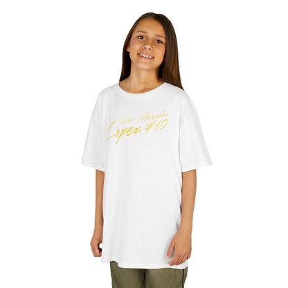 John-Alexander Lopez Cursive Name & Number Kids Tee
