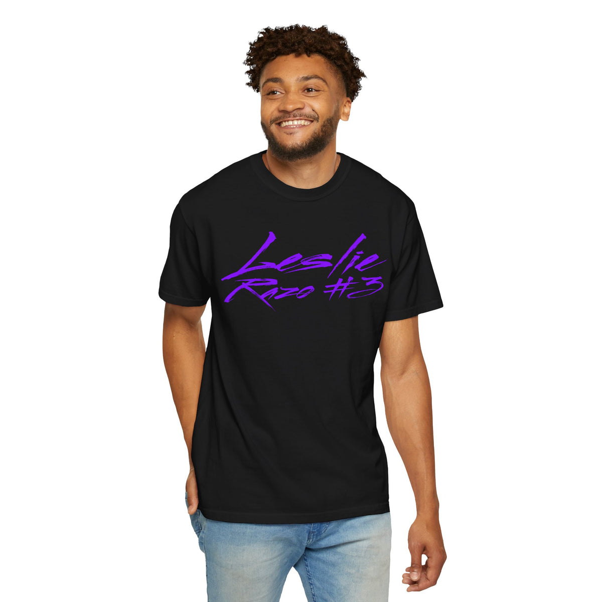 Leslie Razo Cursive Name & Number Premium Tee