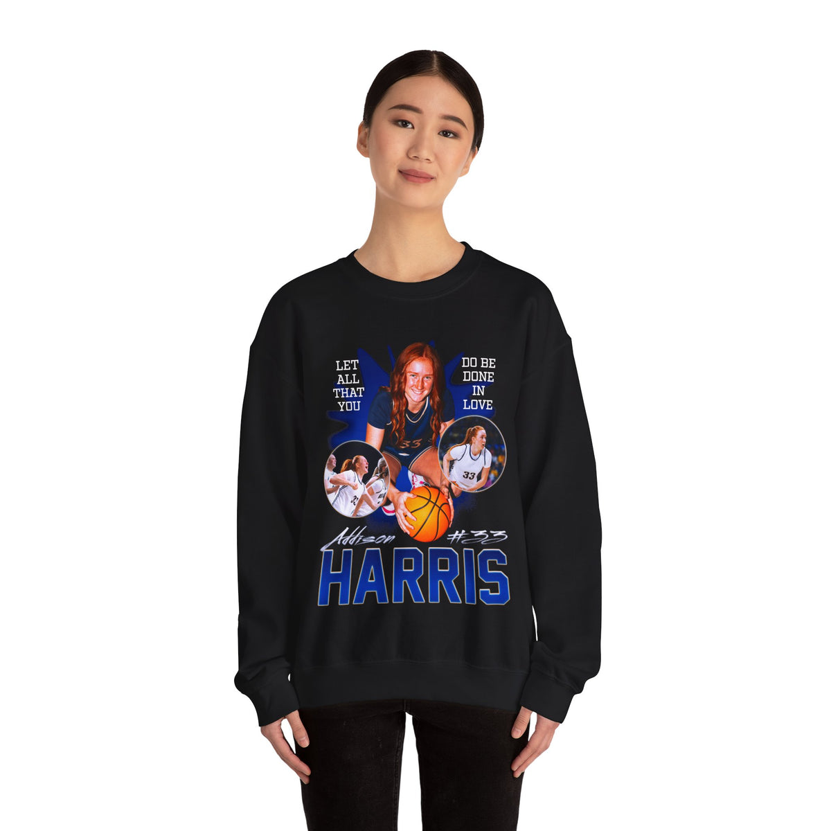 Addison Harris Featured Quote Crewneck Sweatshirt