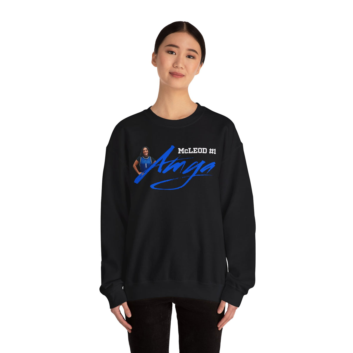 Amya McLeod Cursive Name & Number Crewneck Sweatshirt