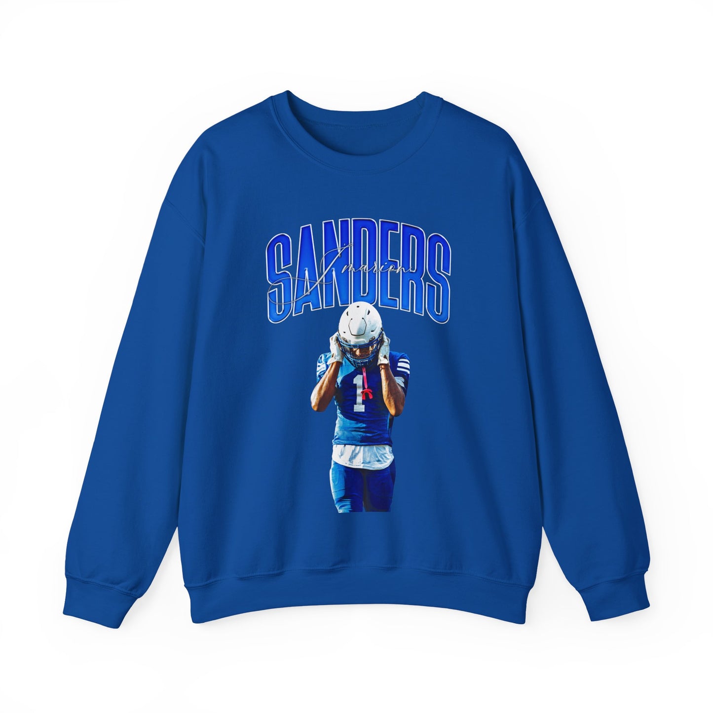 J'Marion Sanders Curved Combo Crewneck Sweatshirt