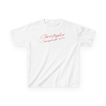 Christopher Campbell Cursive Name & Number Kids Tee