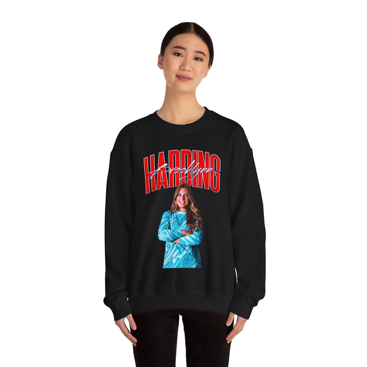 Brooklynn Harding Curved Combo Colored Crewneck Sweatshirt