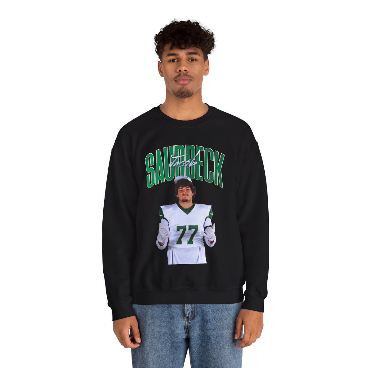 Jacob Saurbeck Curved Combo Colored Crewneck Sweatshirt