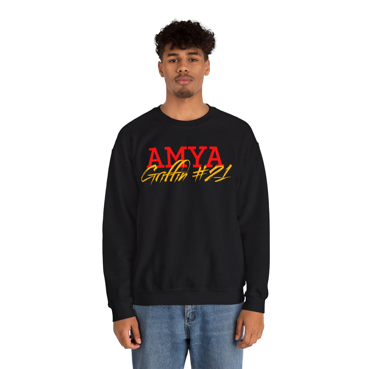 Amya Griffin Cursive Name & Number Crewneck Sweatshirt