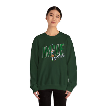 Halle Bills Cursive Combo Colored Crewneck Sweatshirt