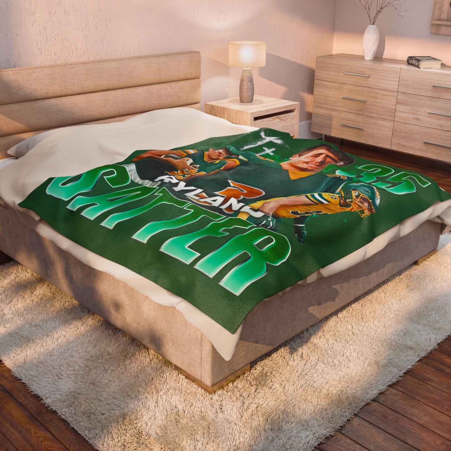 Ryland Satter 60"-80" Plush Blanket