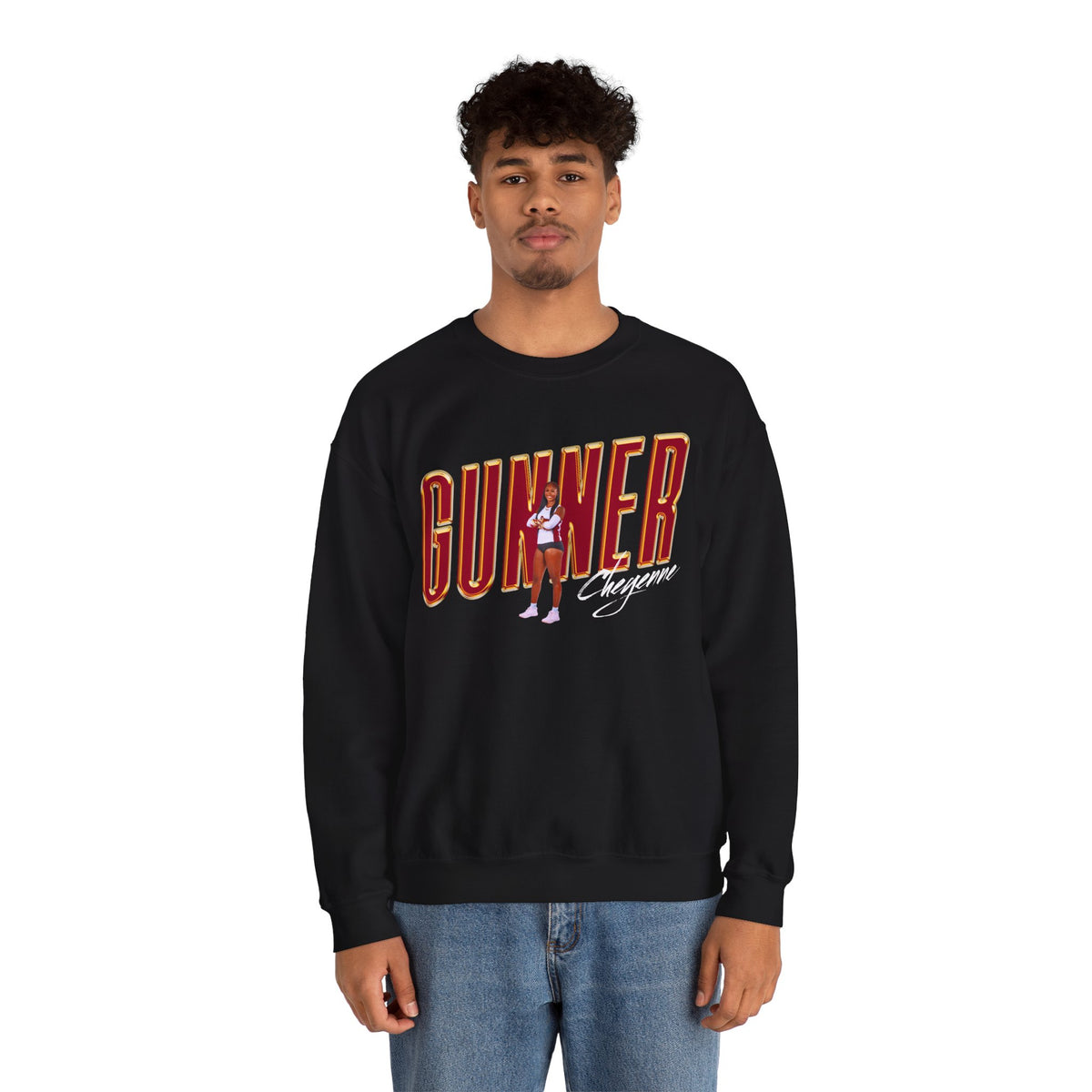Cheyenne Gunner Cursive Combo Crewneck Sweatshirt