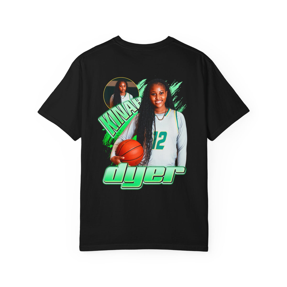 Kinah Dyer Logo Front & Back Premium Tee