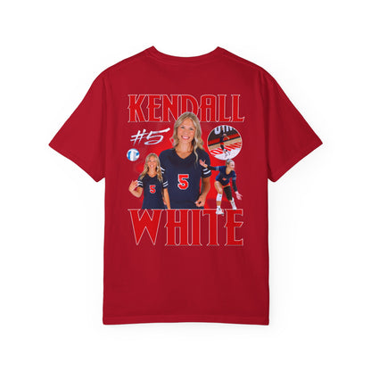 Kendall White Logo Front & Back Premium Tee
