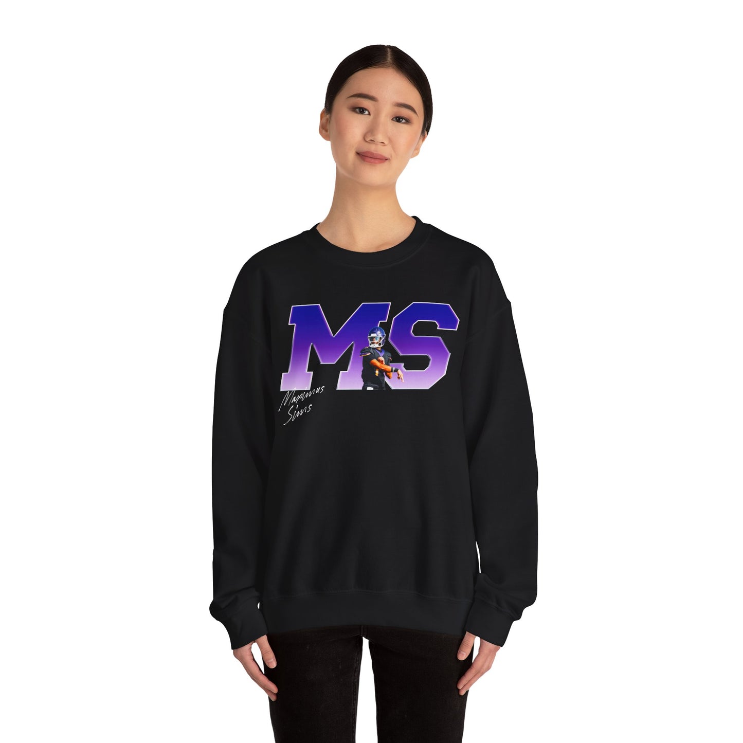 Maximus Sims Big Initials Colored Crewneck Sweatshirt