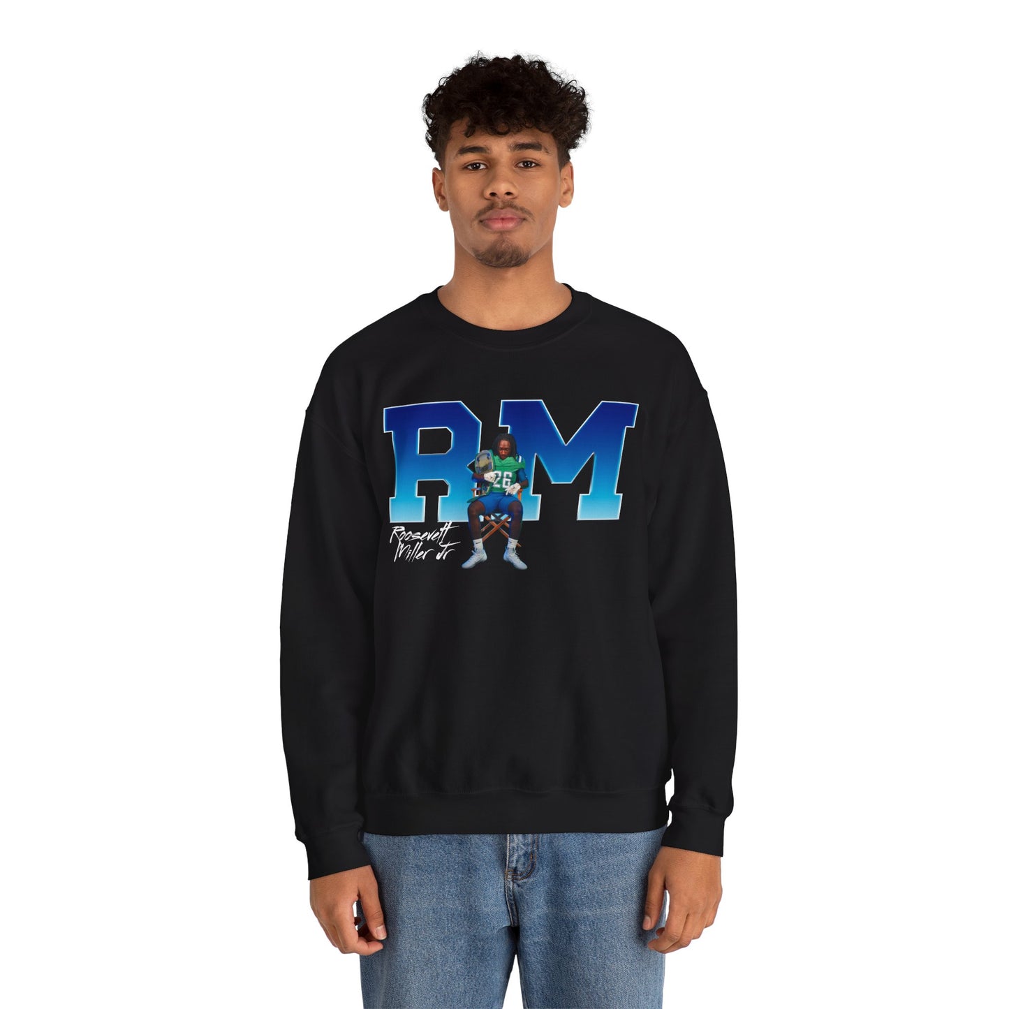 Roosevelt Miller Jr. Big Initials Colored Crewneck Sweatshirt
