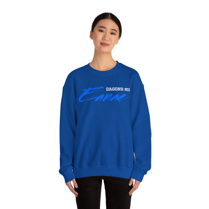 Eanae Dagons Cursvie Name & Number Crewneck Sweatshirt